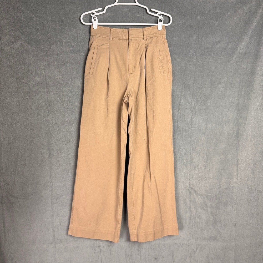 Everlane Women Pant Wide-leg High Rise Cotton Blend Preppy‎ Sz OS